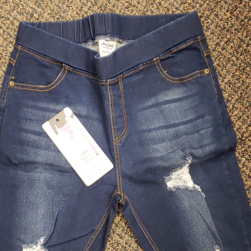JVINI Large Destructed Jeggings